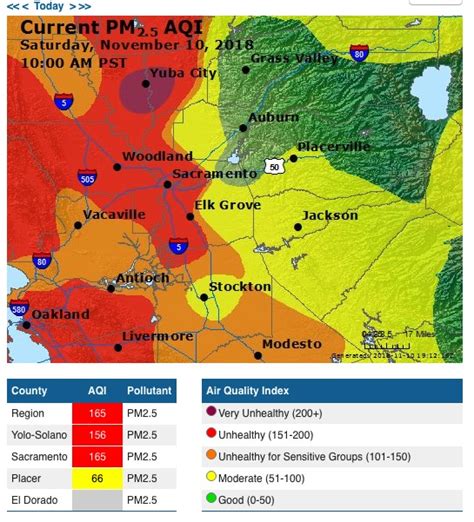 air quality in sacramento area